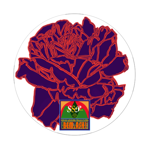 【ビェム.アッシュ】シリーズ…深紫の薔薇　内なる想い クリアバッジ