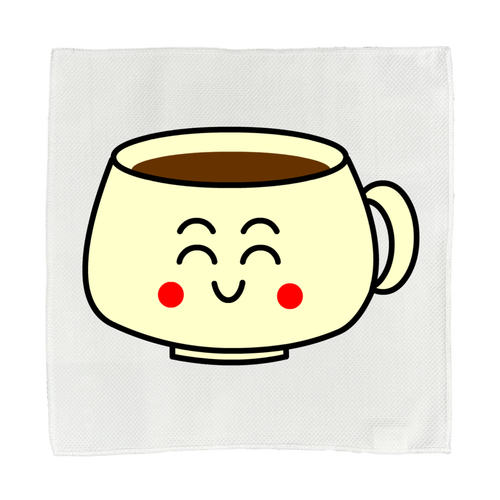 ほっとコーヒー 接触冷感 高発色 全面印刷 クールウォッシュタオル