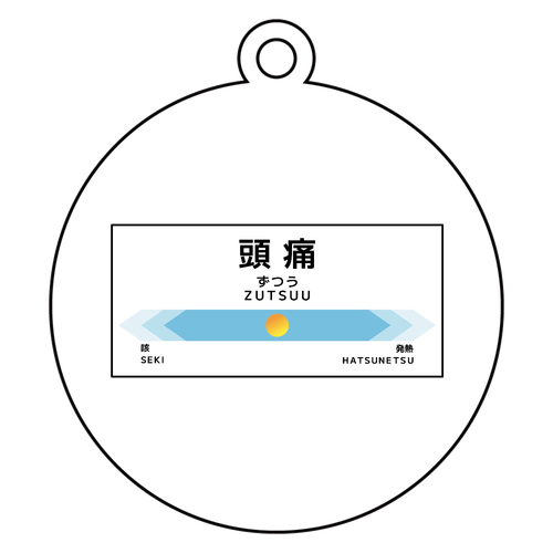 【次は頭痛、頭痛です】キーホルダー アクリルキーホルダー　丸型 (6cm)
