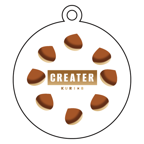 【CREATER KURI×8】キーホルダー アクリルキーホルダー　丸型 (6cm)