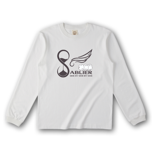 サブリエ【WH】オーガニックコットンロングスリーブTシャツ オーガニックコットンロングスリーブTシャツ（リブ有り）