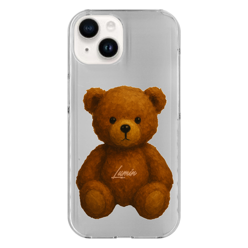 テディベア(背景なし) iPhone15 (透明)(ハードケース)