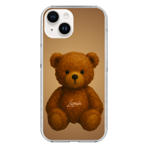 テディベア iPhone15 (透明)(ハードケース)