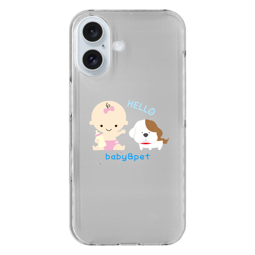 iPhone16 ケース baby&pet iPhone16 (透明)(ハードケース)