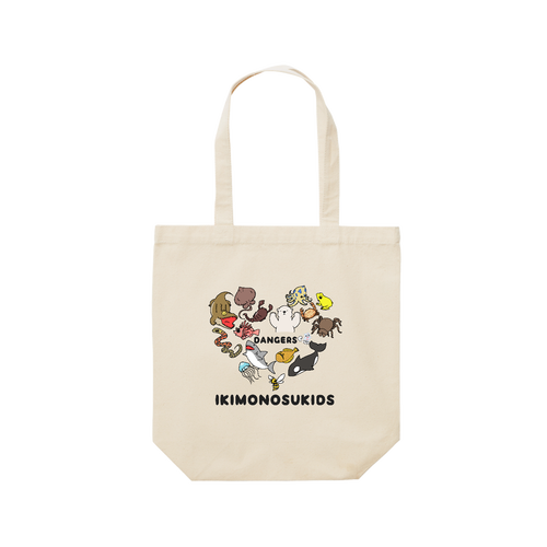 危険生物【M】高さ37幅36持ち手55 レギュラーキャンバストートバッグ(M) (フルカラー転写プリント)