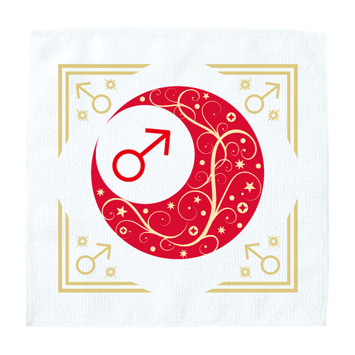 オリエンタルな月と火星と。ー火星額Ver.／ミニタオル ソフトタッチミニタオル