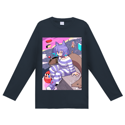 『まとまりのないイラスト』長袖Tシャツ ヘビーウェイト長袖Ｔシャツ (長袖プリント可)