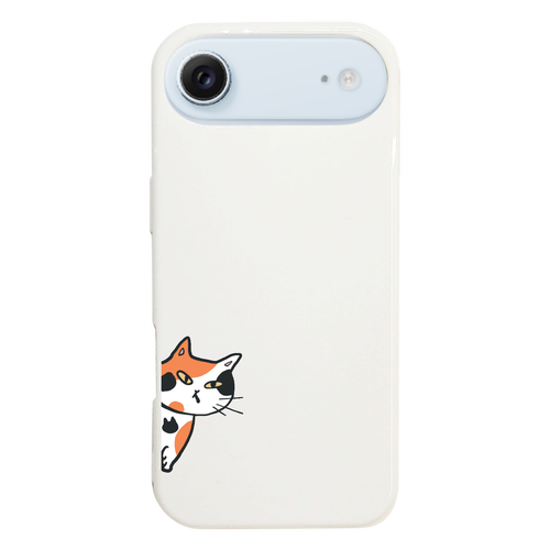 のぞき見ねこ iPhone17 Air (ハードケース)