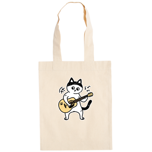 ギター弾きのヅラ猫君！ ドイツテューテ【白プリントあり】