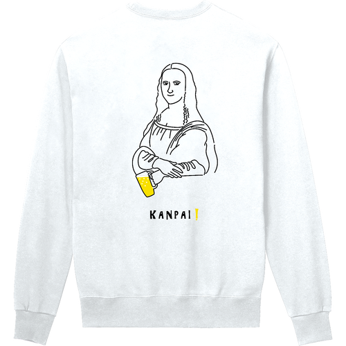 モナリザ×BEER 黒線画 バックプリント | 定番スウェット 定番スウェット