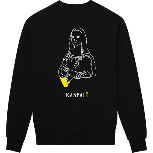 モナリザ×BEER 白線画 バックプリント | 定番スウェット 定番スウェット