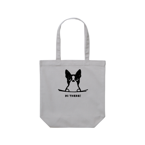 Pocket Dog ボストンテリア 子犬 レギュラーキャンバストートバッグ(M) (フルカラー転写プリント)