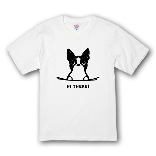 Pocket Dog ボストンテリア 子犬 プレミアムTシャツ