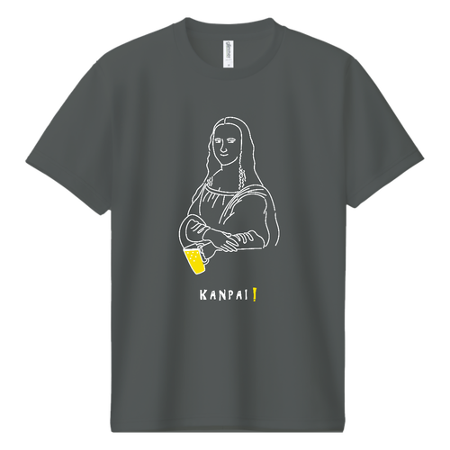 モナリザ×BEER 白線画 | ドライＴシャツ ドライＴシャツ