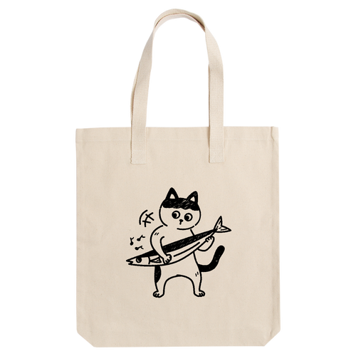 秋刀魚（さんま）弾きのづらねこ君！ アーバントート【白プリントあり】