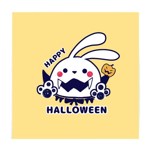 Rabbit HALLOWEEN ソフトタッチミニタオル