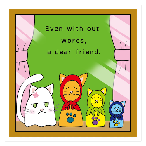 「なかよしなたからもの」ステッカー 100mmクリアステッカー・シール