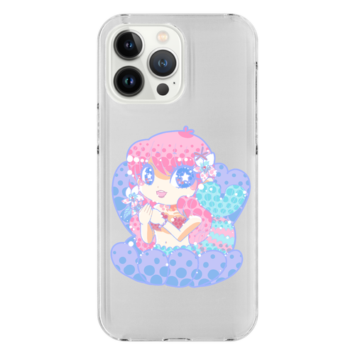 人魚姫とプルメリア iPhone14 Pro Max (透明)