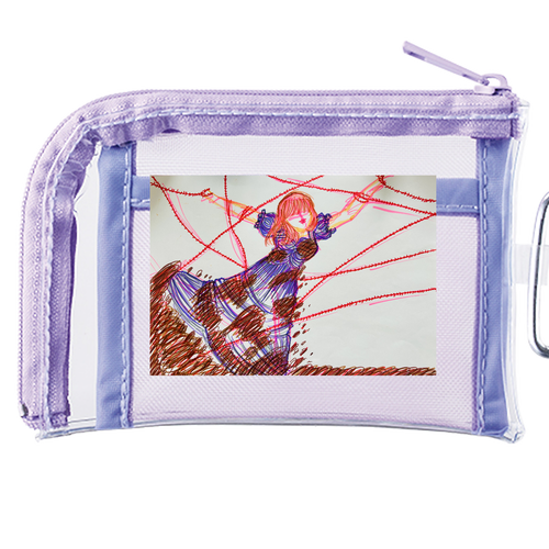 棘だらけ　泥だらけ メッシュポケットクリアミニポーチ