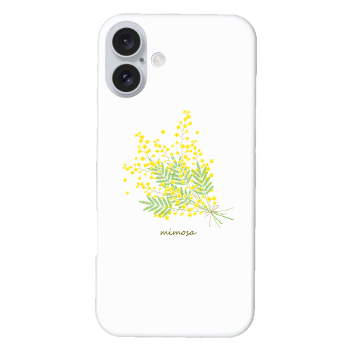 ミモザ iPhone16 Plus (透明)(ハードケース)