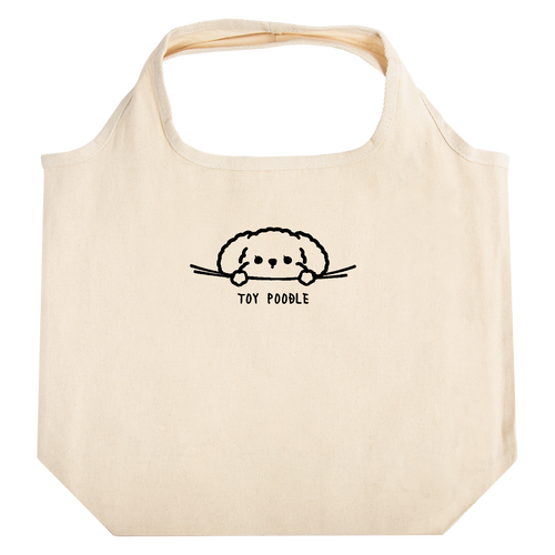 TOY POODLE トイプードル たためるマルシェ【白プリントあり】