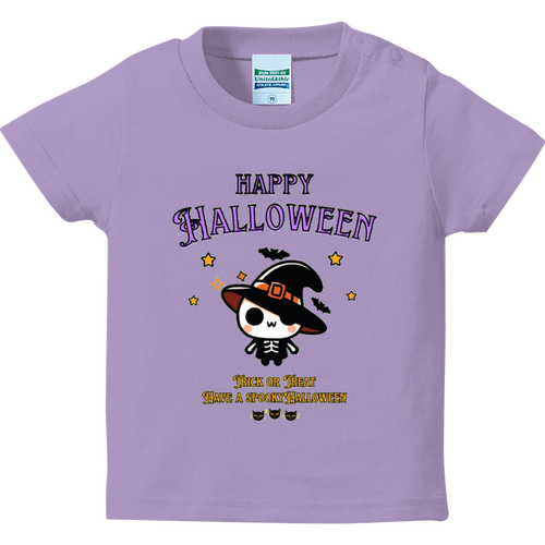 Halloween☆ニャン Purple ハイクオリティーベビーTシャツ
