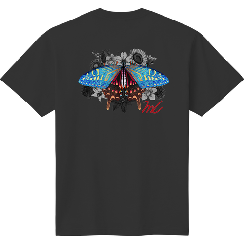 蝶々　バックプリント 定番Ｔシャツ