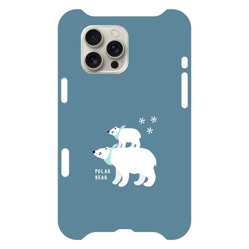 シロクマ親子 フラット（スカーフver） iPhone16 Pro Max