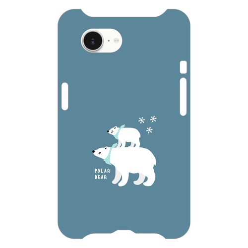 シロクマ親子 フラット（スカーフver） iPhone16e