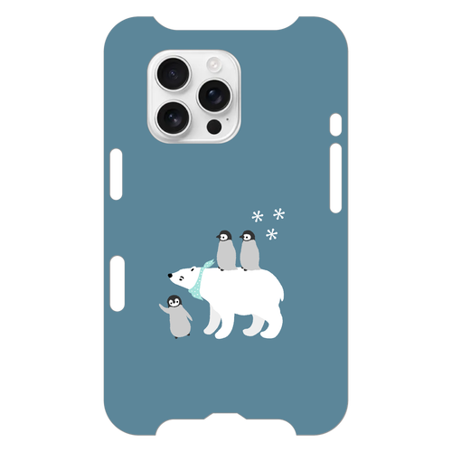 ペンギンのヒナとシロクマさん フラット iPhone16 Pro