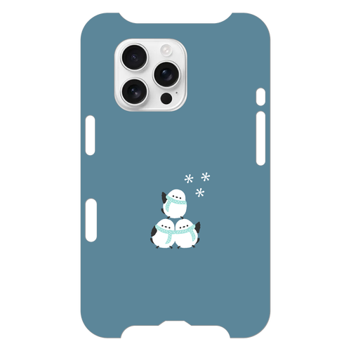 シマエナガくん 冬 フラット（マフラーver） iPhone16 Pro