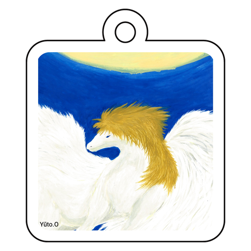 『晴空の天馬』キーホルダー アクリルキーホルダー　四角型 (4cm)