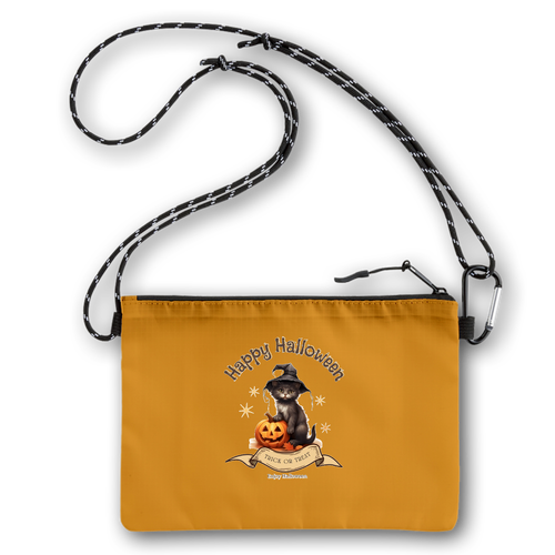 ハロウィン☆黒猫 リップミニサコッシュ