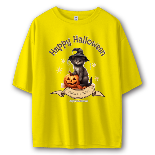 ハロウィン☆黒猫 ストリートＴシャツ キッズ