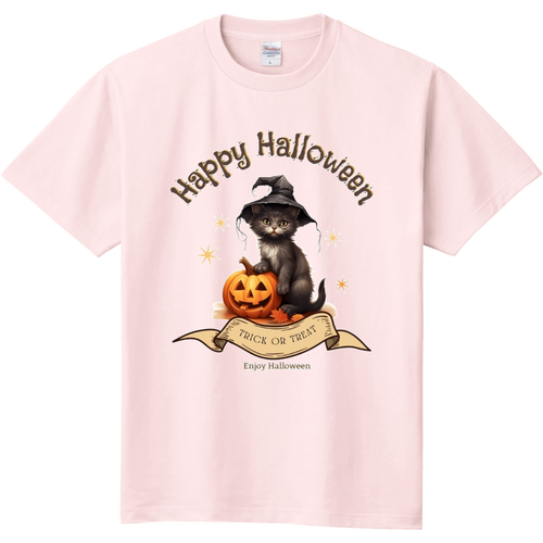 ハロウィン☆黒猫 キッズＴシャツ