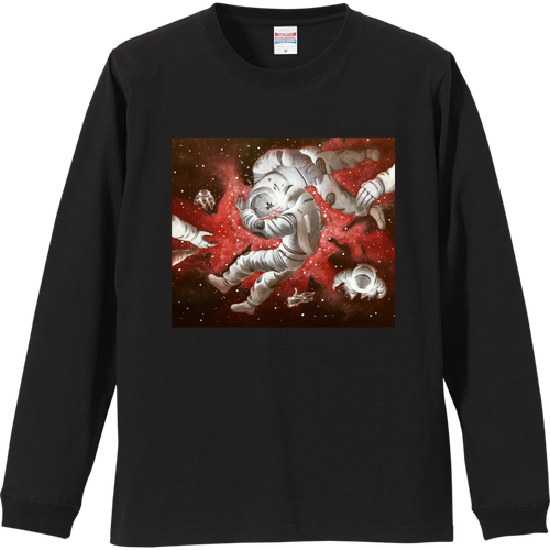 無重力 リブ付 ロングスリーブＴシャツ