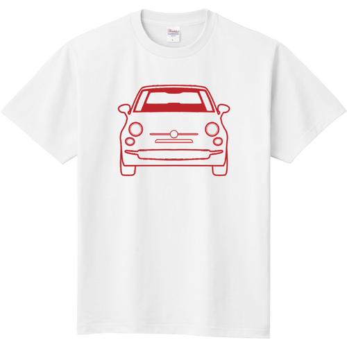 イタリア車風Tシャツ赤(正面)Part1 定番Ｔシャツ