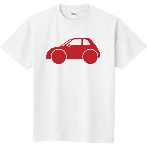 イタリア車風Tシャツ赤(横) 定番Ｔシャツ
