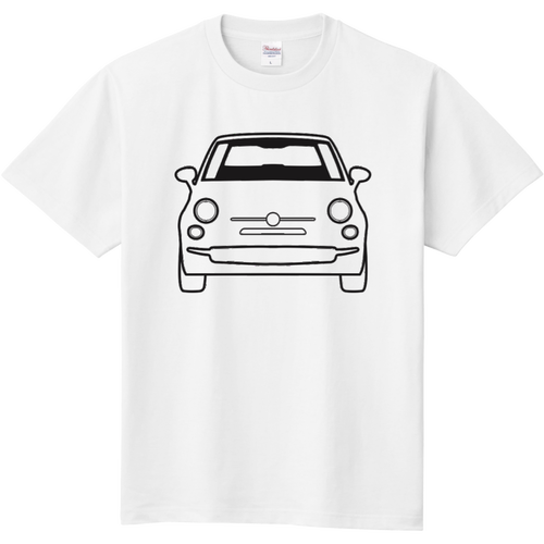 イタリア車風Tシャツ黒(正面)Part1 定番Ｔシャツ