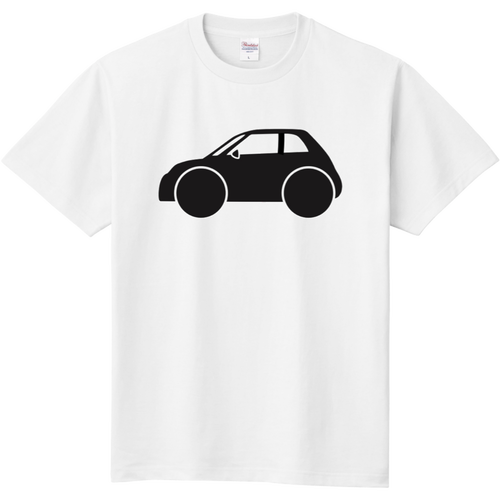 イタリア車風Tシャツ黒(横) 定番Ｔシャツ