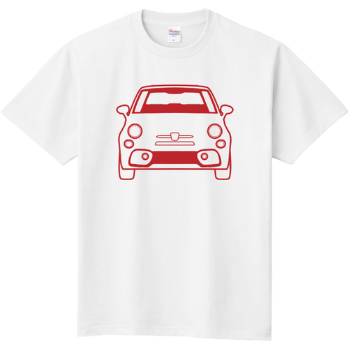 イタリア車風Tシャツ赤(正面)Part2 定番Ｔシャツ