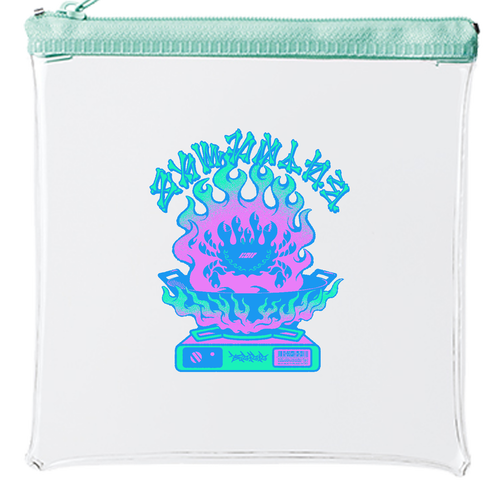 蟹焼き‐高火力 カラーファスナークリアポーチ（S）