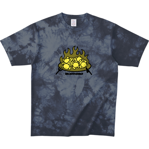 お焚き上げベア　黄（柄の色） タイダイＴシャツ