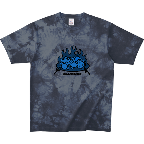 お焚き上げベア　青（柄の色） タイダイＴシャツ