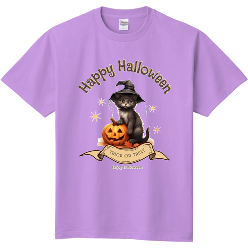 ハロウィン☆黒猫 定番Ｔシャツ