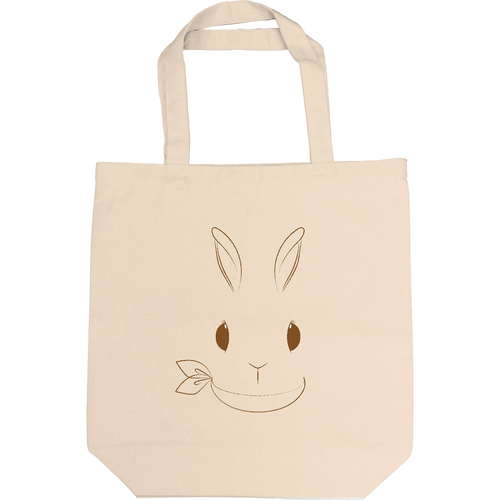 うさぎかわいい･スカーフ キャンバストート M