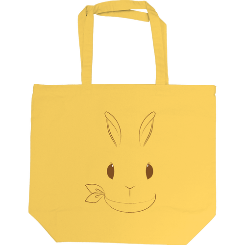 うさぎかわいい･スカーフ キャンバストート L