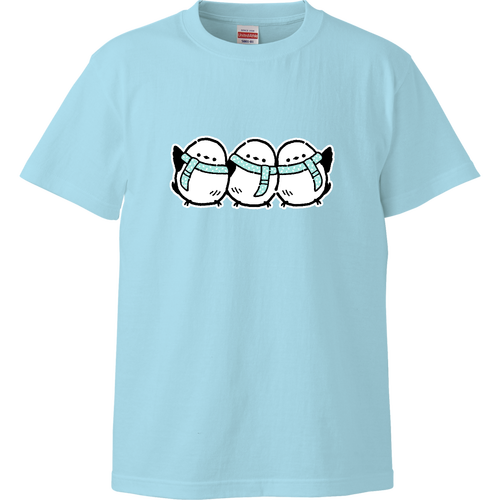 シマエナガくん 冬 pat02 ハイクオリティーTシャツ
