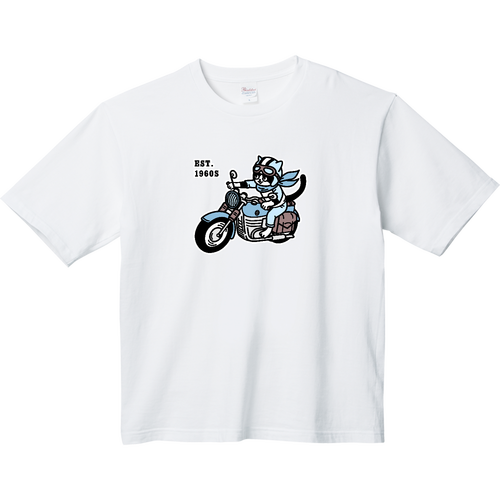 バイク乗りのハチワレ君！ pat02 CO ヘビーウェイト ビッグシルエットTシャツ