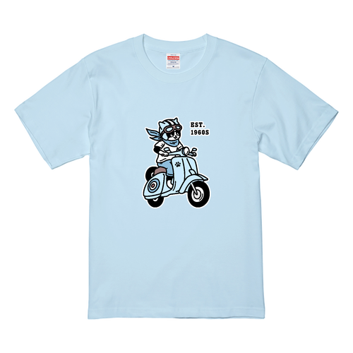 ちょい乗りのハチワレ君！ pat02 CO プレミアムTシャツ